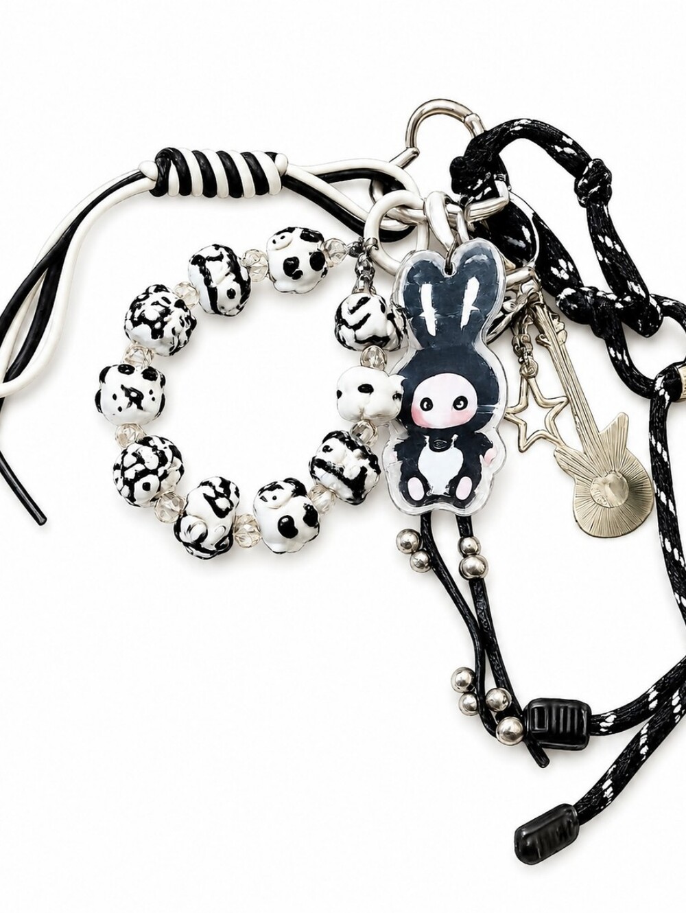 Baby Three Love Chain Time Series NIB Black & White
